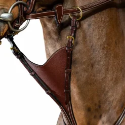 Sale - Fourchette de martingale pleine souple D Collection brun Enrênements Poneys|Martingales