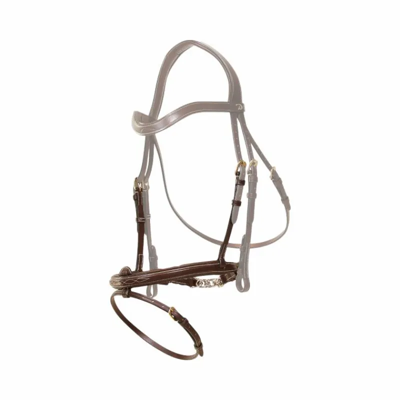 Muserolles*Dyon - Muserolle combinée chaîne D Collection Marron