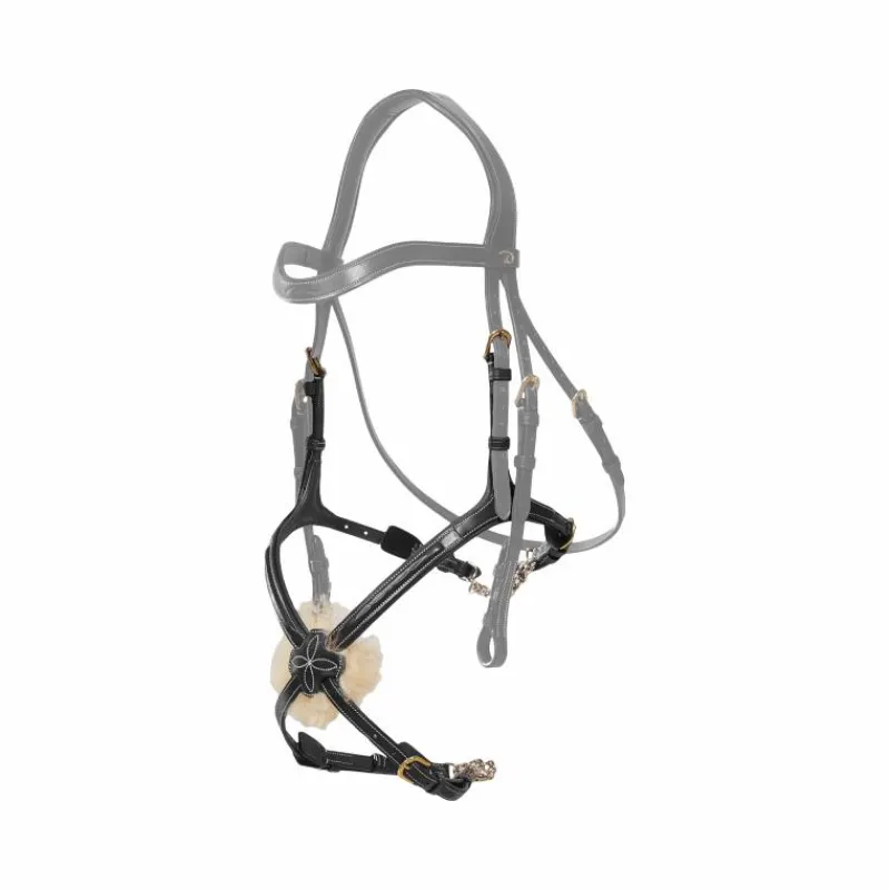 Muserolles*Dyon - Muserolle en 8 chaîne D Collection Noir