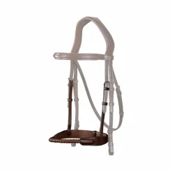 Clearance - Muserolle en corde recouverte de cuir New English Collection brun Accessoires De Bridons Poneys|Muserolles