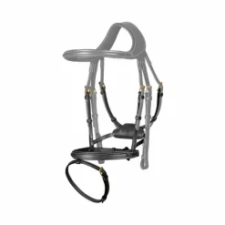 Accessoires De Bridons Poneys|Muserolles*Dyon - Muserolle pour bridon Difference D Collection Noir