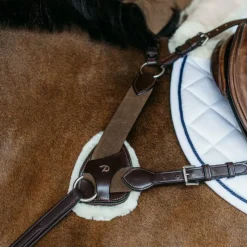 Best - Pad de protection en peau de mouton vegan collier de chasse 5 points New English Collection Colliers De Chasse Poneys|Colliers De Chasse