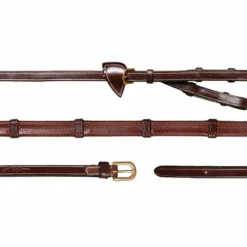 Hot - Rênes à alliances caoutchouc 1/2 avec 7 arrêtoirs D Collection brun Rênes Et Arrêtoirs De Rênes Poneys|Rênes Et Arrêtoirs De Rênes