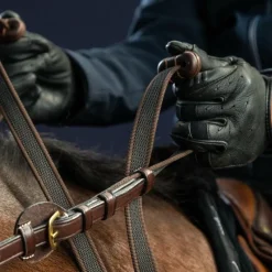 Rênes Et Arrêtoirs De Rênes Poneys|Rênes Et Arrêtoirs De Rênes*Dyon - Rênes ajustables 5/8 D Collection brun Marron