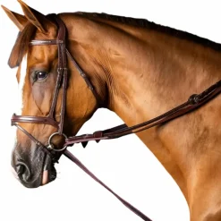 - Rênes allemandes en cuir et nylon 5/8 New English Collection brun Rênes Et Arrêtoirs De Rênes Poneys|Rênes Et Arrêtoirs De Rênes