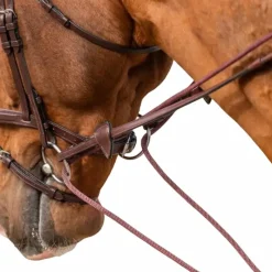- Rênes allemandes en cuir et nylon 5/8 New English Collection brun Rênes Et Arrêtoirs De Rênes Poneys|Rênes Et Arrêtoirs De Rênes
