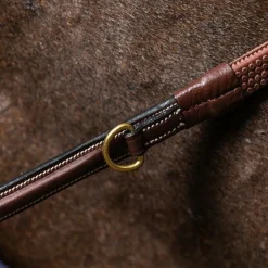 Rênes Et Arrêtoirs De Rênes Poneys|Rênes Et Arrêtoirs De Rênes*Dyon - Rênes Howlett en caoutchouc 1/2 avec 7 arrêtoirs D Collection brun Marron