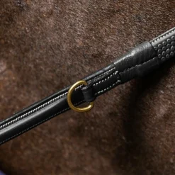 Rênes Et Arrêtoirs De Rênes Poneys|Rênes Et Arrêtoirs De Rênes*Dyon - Rênes Howlett en caoutchouc 1/2 avec 7 arrêtoirs D Collection Noir