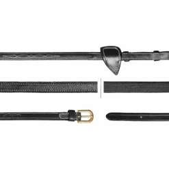 Rênes Et Arrêtoirs De Rênes Poneys|Rênes Et Arrêtoirs De Rênes*Dyon - Rênes Hunter 1/2 D Collection Noir