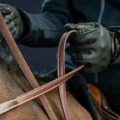 New - Rênes Hunter 1/2 D Collection brun Rênes Et Arrêtoirs De Rênes Poneys|Rênes Et Arrêtoirs De Rênes