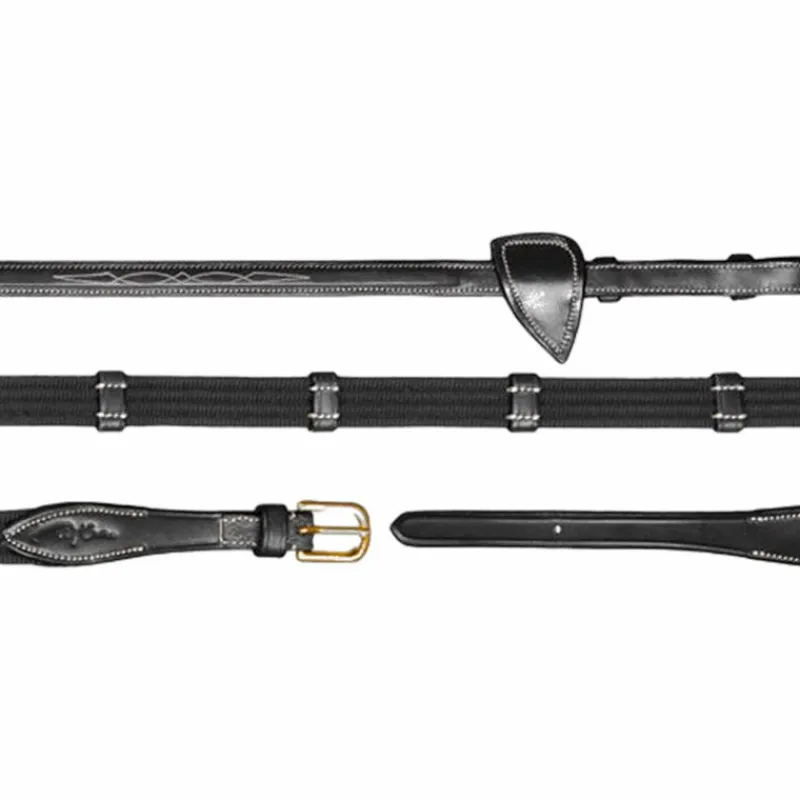 Clearance - Rênes tissu 5/8 avec 9 arrêtoirs D Collection Rênes Et Arrêtoirs De Rênes Poneys|Rênes Et Arrêtoirs De Rênes