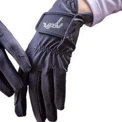 Gants D'Équitation|Gants D'Équitation*Eden by Pénélope - Gants Prisma Strass enfant Marine