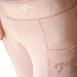Online - Legging d'équitation fille Delphe pull-on poudré Enfant Pantalons D'Équitation