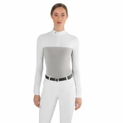 Discount - Polo de concours manches longues femme Mesh ice gray Polos Et Chemises