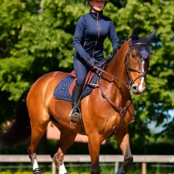 Tapis De Selle Poneys|Tapis Cso/ Mixtes*Equestrian Stockholm - Tapis de selle Modern Lagoon Blush Bleu