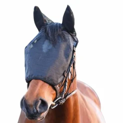 Masques Anti-Mouches Poneys|Masques Anti-Mouches*Equilibrium - Bonnet de travail anti-mouches à oreilles Noir