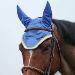 Bonnets Pour Chevaux*Equithème - Bonnet chasse-mouches Denim ciel Bleu