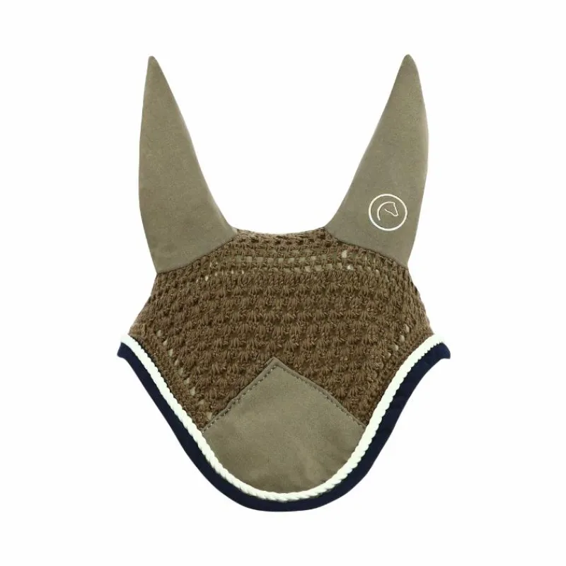 Bonnets Pour Chevaux|Cso*Equithème - Bonnet chasse-mouches Polyfun taupe