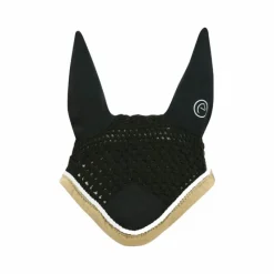 Sale - Bonnet chasse-mouches Polyfun noir/ taupe Bonnets Poneys|Bonnets Pour Chevaux