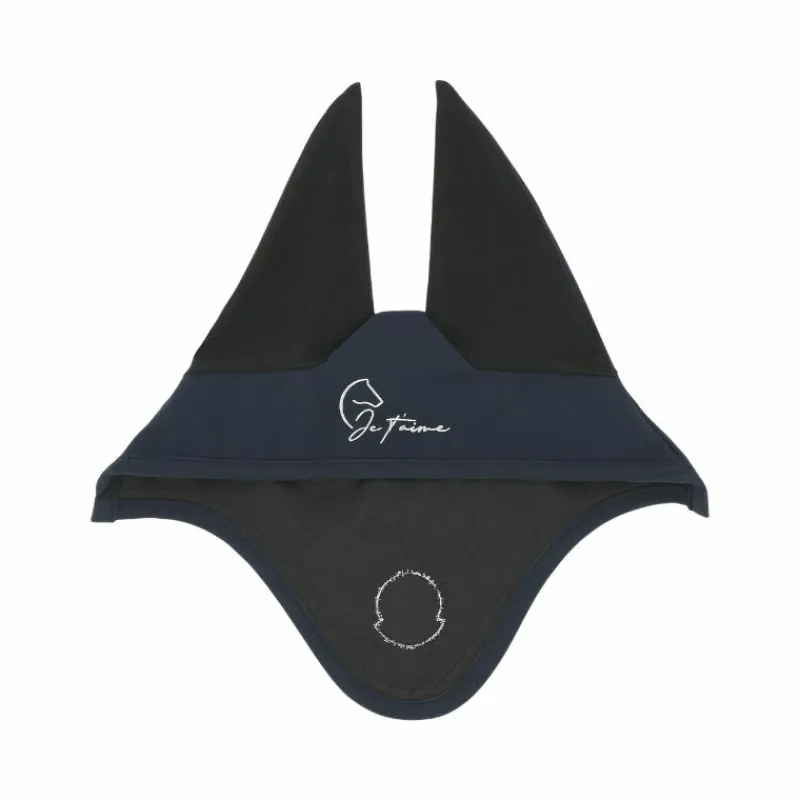 Bonnets Pour Chevaux*Equithème - Bonnet pour chevaux Origine Je t'aime marine Bleu