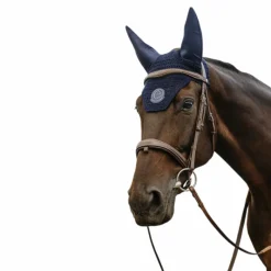 Discount - Bonnet pour chevaux Compet Je t'aime marine Bonnets Pour Chevaux