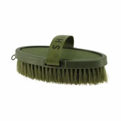 Brosses Douces*Equithème - Brosse douce Je t'aime olive Vert