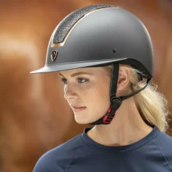 Best - Casque d'équitation visière large Glint mat / rose Casques D'Équitation À Visière Polo|Casques D'Équitation