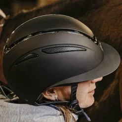 Hot - Casque d'équitation Agris argenté Casques D'Équitation À Visière Standard|Casques D'Équitation