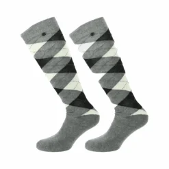 Chaussettes D'Équitation*Equithème - Chaussettes Argyle /écru (x1) Gris