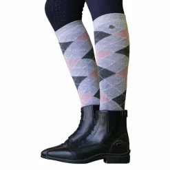 Sale - Chaussettes d'équitation Argyle clair/ rose Chaussettes D'Équitation