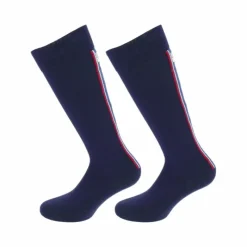 Discount - Chaussettes d'équitation bleu/ blanc/ rouge (x1) Chaussettes D'Équitation