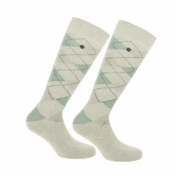 Hot - Chaussettes Girly beige/ celadon (x1) Chaussettes D'Équitation