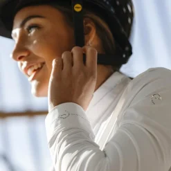 Polos Et Chemises*Equithème - Chemise à manches longues de concours femme Julia he Blanc