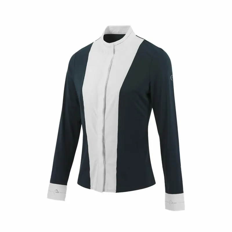 Polos Et Chemises*Equithème - Chemise à manches longues de concours femme Julia Marine