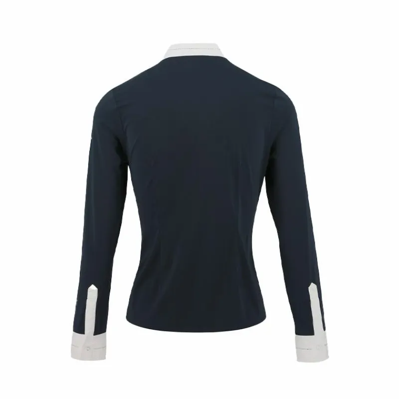 Polos Et Chemises*Equithème - Chemise à manches longues de concours femme Julia Marine