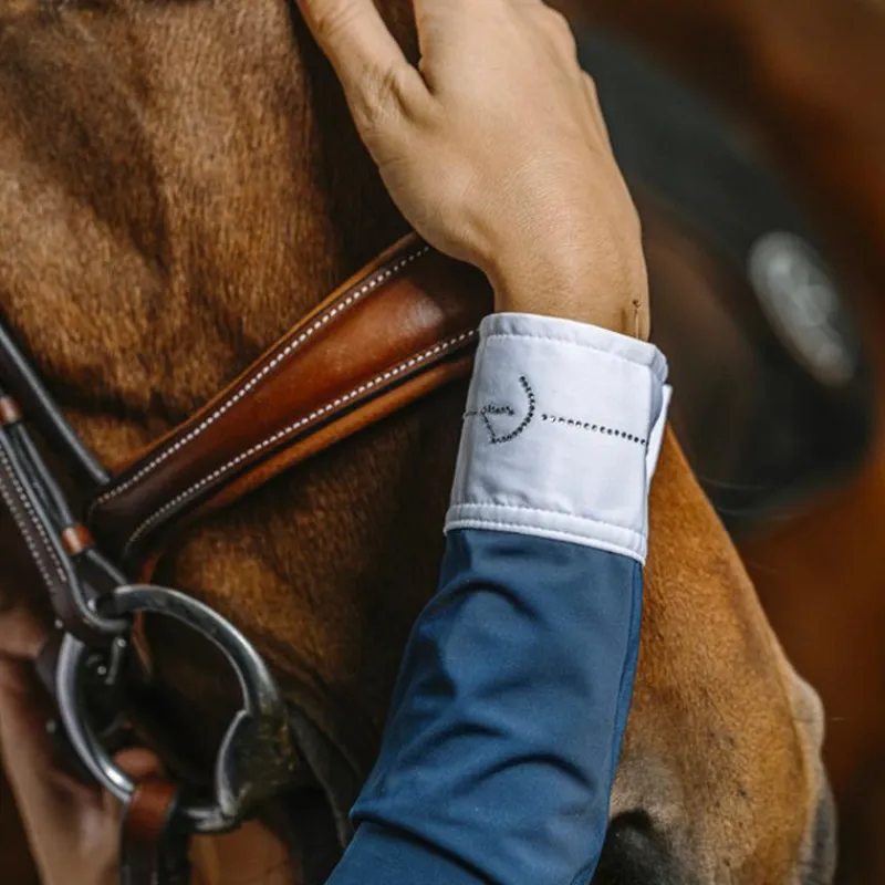 Polos Et Chemises*Equithème - Chemise à manches longues de concours femme Julia Marine