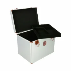 Sacs Et Malles De Pansage*Equithème - Coffre pansage "Je t'aime" argenté Gris