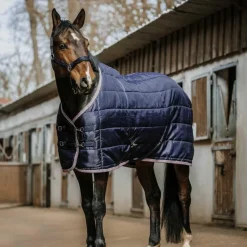 Couvertures Et Chemises*Equithème - Couverture d'écurie Aztec 200g Marine