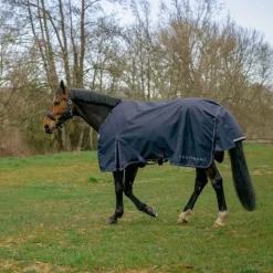 Couvertures Et Chemises*Equithème - Couverture d'extérieur Anatomic Aisance 1200D 100g Marine