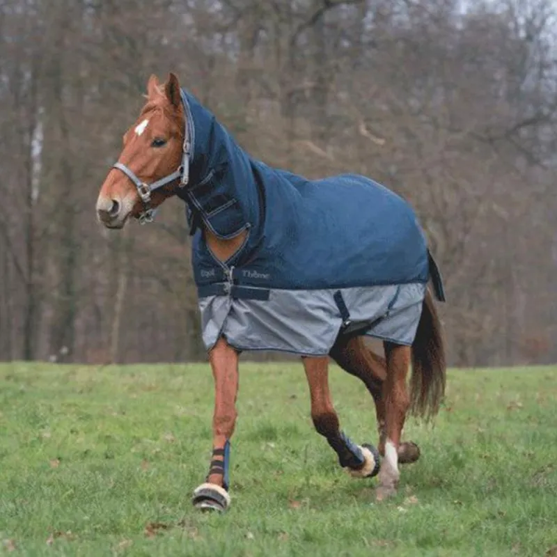 Couvertures Et Chemises*Equithème - Couverture d'extérieur Tyrex "Combo" 600D /gris 0g Marine