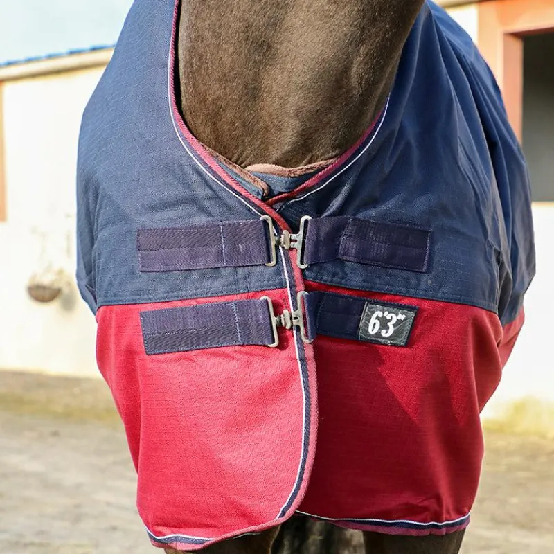 Couvertures Et Chemises*Equithème - Couverture d'extérieur Tyrex 1200D high neck /bordeaux 0g Marine