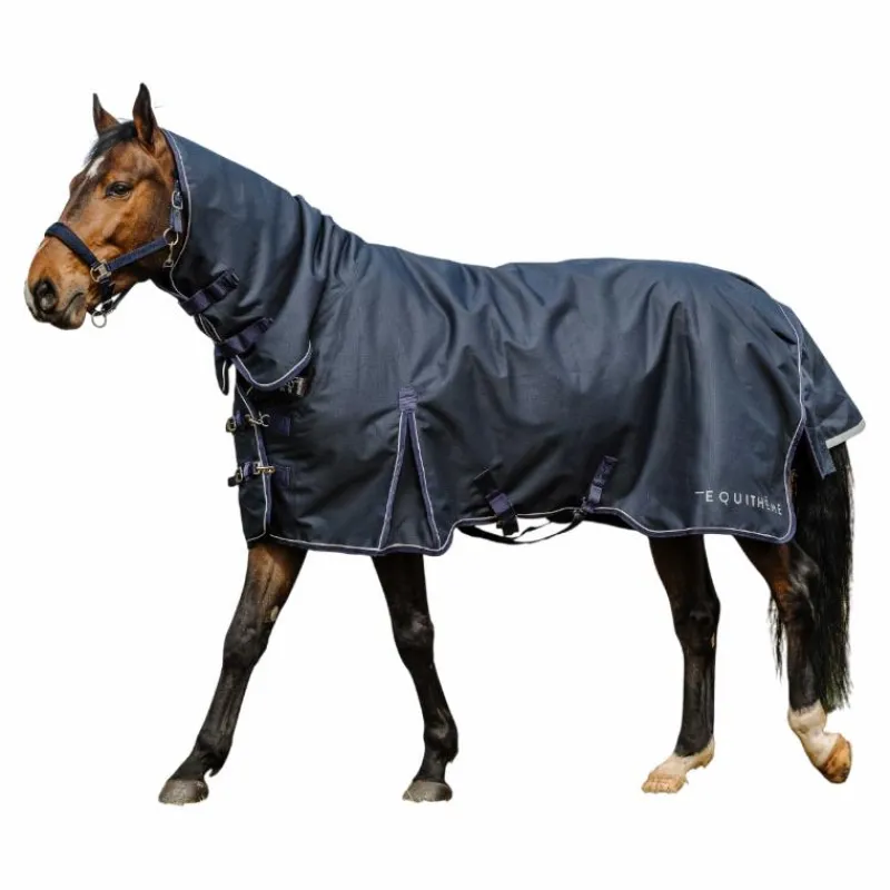 Couvertures Et Chemises*Equithème - Couverture d'extérieur Atomic Combo 1200 D 50g Marine