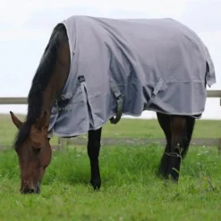 Couvertures Et Chemises*Equithème - Couverture Tyrex 1200D recyclée taupe 50g Gris