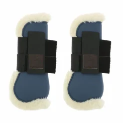 Guêtres Ouvertes Poneys|Guêtres Ouvertes*Equithème - Guêtres Boa x2 Marine