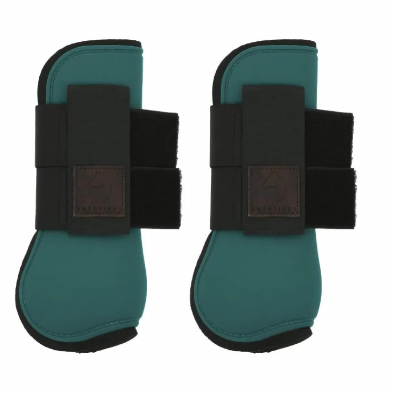 Guêtres Ouvertes Poneys|Guêtres Ouvertes*Equithème - Guêtres protège-tendons canard x2 Bleu