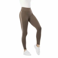 Pantalons D'Équitation*Equithème - Legging d'équitation femme Violette taupe Marron
