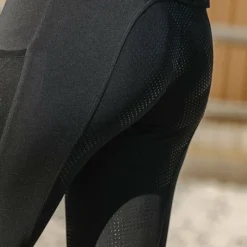 Leggings D'Équitation*Equithème - Legging d'équitation femme pull-on Flora édition "Je t'aime" Noir