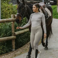 Hot - Legging d'équitation femme Brigitte taupe Leggings D'Équitation
