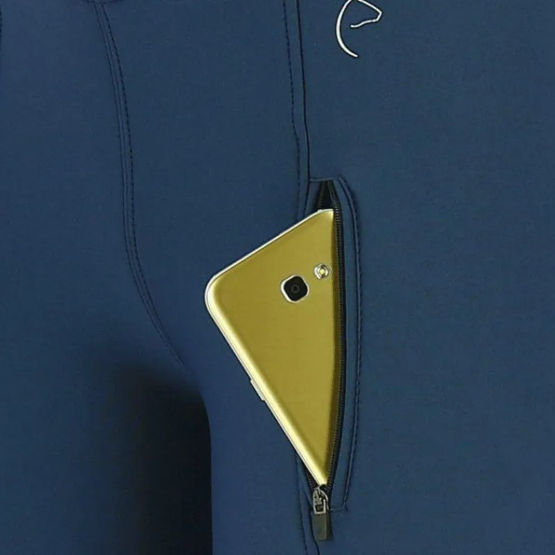 Leggings D'Équitation|Dressage*Equithème - Legging d'équitation femme softshell Dolomyt fond silicone Marine