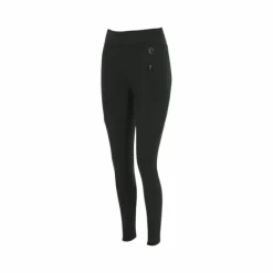 Leggings D'Équitation|Dressage*Equithème - Legging d'équitation femme softshell Dolomyt fond silicone Noir